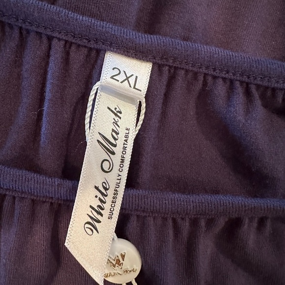 WHITE MARK, NWT, WOMENS, NAVY BLUE, COLD SHOULDER TUNIC TOP. SIZE 2XL - Picture 6 of 7